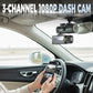🚗💡 3-Kanal-Fahrkamera: Kabellose 1080P HD mit Infrarot-Nachtsicht & 24h Parküberwachung – Volle Kontrolle, Tag und Nacht! 📹🛡️