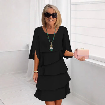 🎁 50 % RABATT! Elegantes, mehrlagiges Rüschenkleid für Damen – Müheloser Stil für jeden Anlass 💃