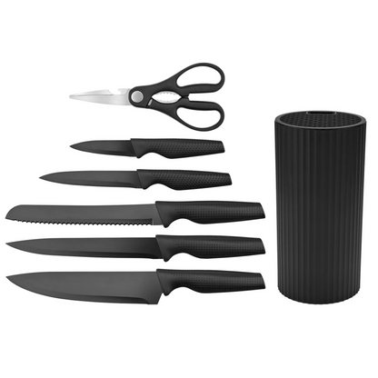 Modernes 7-in-1 Küchenmesser- und Scheren-Set