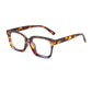 Retro-Quadratbrille mit Blaulichtfilter