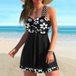 💥💥LETZTER TAG VERKAUF 50% RABATT💥Women's Printed Sleeveless Swimdress with Built-In Shorts
