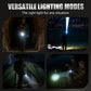 Multifunktionale Zoom-LED-Taschenlampe mit Leistungsanzeige