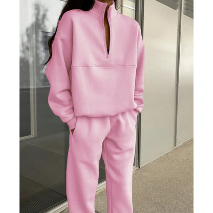 Women's Half-Zip High Neck Tracksuit Set