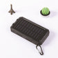 Tragbare Solar-Powerbank, Solar-Ladegerät mit zwei LED-Taschenlampen, Powerbank für Reisen und Camping