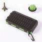 Tragbare Solar-Powerbank, Solar-Ladegerät mit zwei LED-Taschenlampen, Powerbank für Reisen und Camping