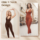 🥳HEISSER SALE 2026🥳💞50.000+ VERKAUFT!👵❤️ 50 % RABATT! Hochelastischer Overall mit V-Ausschnitt für Fitness und Yoga
