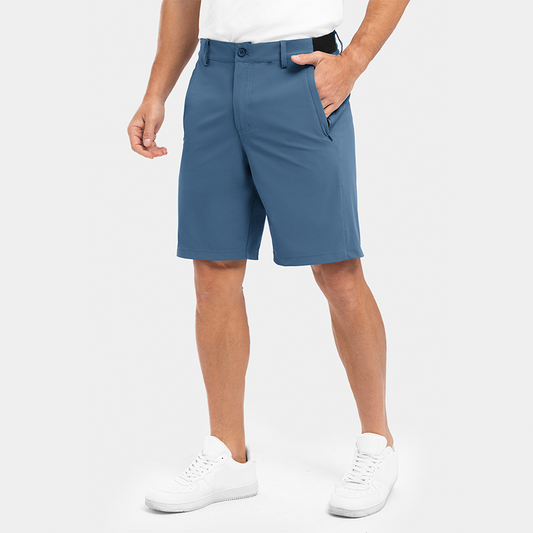 Einfarbige Herren-Shorts mit flacher Vorderseite