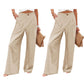 Damen-Freizeithose mit hohem Bund und weitem Bein