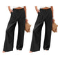 Damen-Freizeithose mit hohem Bund und weitem Bein