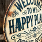 Vintage-Metallschild „Happy Place“