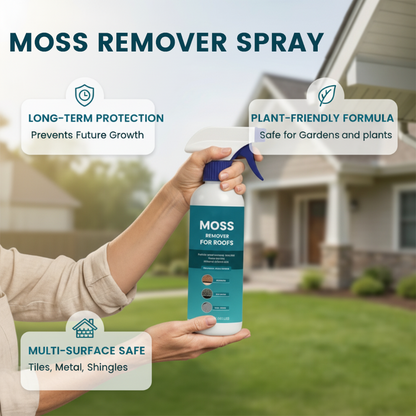 Allzweck-Reinigungsspray gegen Moos und Algen auf Dächern