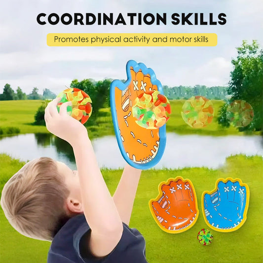 Wurf- und Fangspiel-Set mit Saugnapfball für Kinder