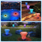 Solarbetriebener Poolchlor-Schwimmschwimmer mit farbigen Lichtern