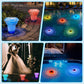 Solarbetriebener Poolchlor-Schwimmschwimmer mit farbigen Lichtern