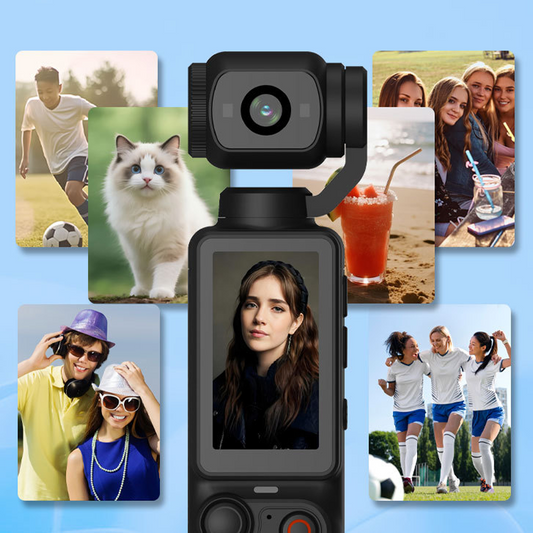 Kompakte Gimbal-Kamera mit 1,9-Zoll-Bildschirm