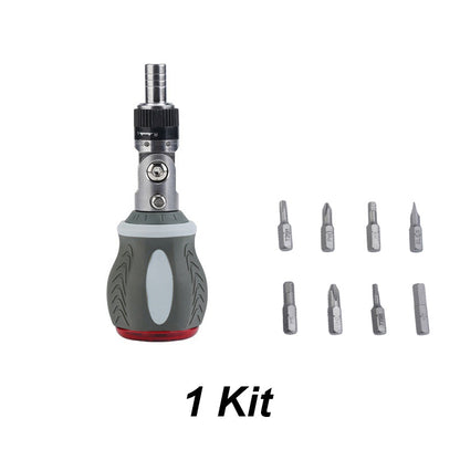 Vielseitiges 8-in-1-Set mit magnetischen Ratschen-Schraubendreherbits