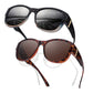 Damen-Sonnenbrille mit großem Rahmen, zum Überziehen