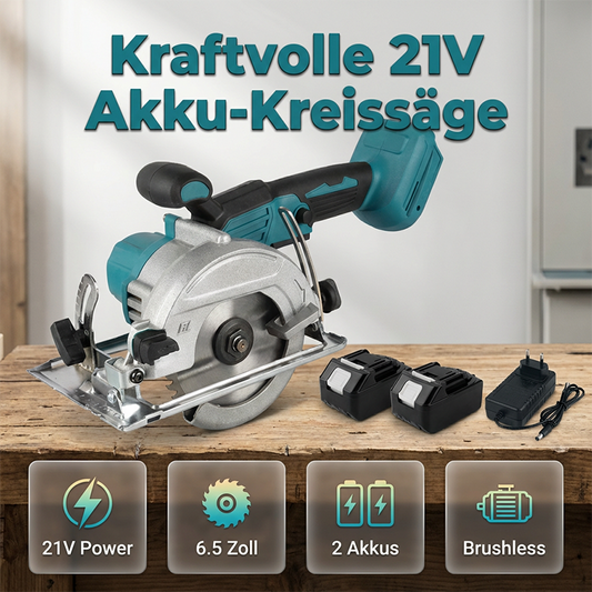 Hochgeschwindigkeits-Akku-Kreissäge mit bürstenlosem Motor