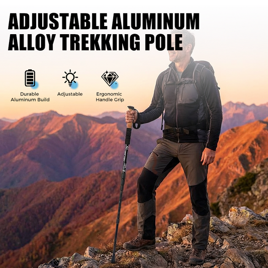 🔥Adjustable Aluminum Alloy Trekking Pole
