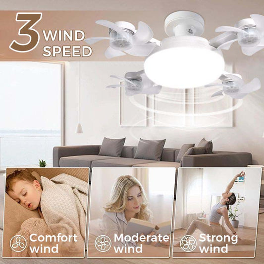 🌀[Kostenloser Versand]Neuer Deckenventilator mit E27-Fassung und Beleuchtung – 2-in-1-LED-Ventilator mit Fernbedienung, energiesparende Kühl- und Beleuchtungskombination fürs Schlafzimmer