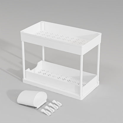 2-Tier Sliding Under Sink Organizer for Bathroom