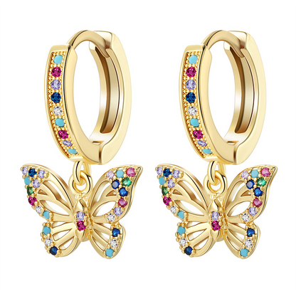 Elegant Hollow Butterfly Charm Earrings