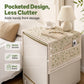 Cotton Linen Refrigerator Dust Cover with Pockets