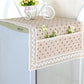 Cotton Linen Refrigerator Dust Cover with Pockets