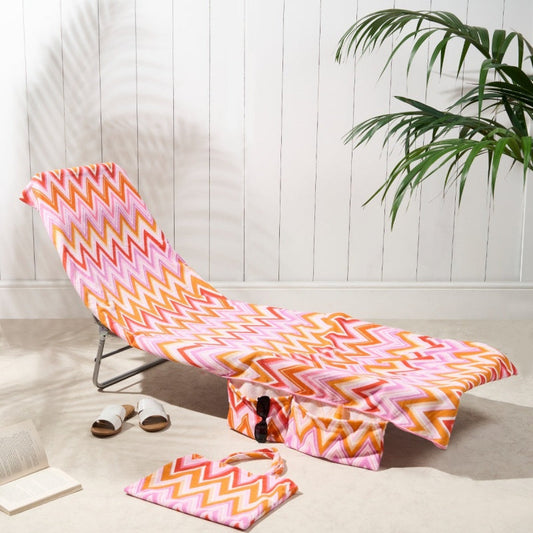 2-in-1 Strandliegenbezug mit Seitentaschen