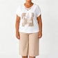 👚 LIMITIERTER 50% RABATT! Damen 2-teiliges Casual-Set für reifere Frauen – Kreuz-V-Ausschnitt Print-Shirt + 7/8 Cropped-Hose, weicher atmungsaktiver Stoff für Alltag, Yoga & Freizeit
