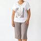 👚 LIMITIERTER 50% RABATT! Damen 2-teiliges Casual-Set für reifere Frauen – Kreuz-V-Ausschnitt Print-Shirt + 7/8 Cropped-Hose, weicher atmungsaktiver Stoff für Alltag, Yoga & Freizeit