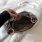 Klassische einfarbige Damen-Schultertasche mit Reißverschluss
