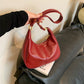 Klassische einfarbige Damen-Schultertasche mit Reißverschluss