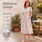 🌸 Blumiges V-Ausschnitt-Kleid mit Taillendrehung – elegant und lässig für jeden Anlass