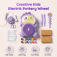 🏺 Kinder Elektrische Töpferscheibe DIY Set – Einfache Bedienung, kreatives Erlebnis & sicher – Perfekt zum Modellieren und Gestalten mit Ton 👧