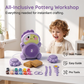🏺 Kinder Elektrische Töpferscheibe DIY Set – Einfache Bedienung, kreatives Erlebnis & sicher – Perfekt zum Modellieren und Gestalten mit Ton 👧
