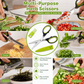 ✂️🥬 Fünfklingen-Küchenschere aus Edelstahl – Schneidet gleichmäßige, feine Streifen in einem Arbeitsgang und eignet sich hervorragend für Frühlingszwiebeln, Koriander, Chilischoten und Algen.