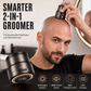 ⏳Zeitlich begrenztes Sonderangebot⏰2-in-1 intelligenter Elektrorasierer für Glatzen und Bartschneider mit Digitalanzeige
