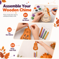 🎃 50% RABATT! 🪵 Holz-Kürbis-Bastelset – DIY-Windspiel für Halloween ✨