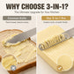 Professionelles 3-in-1-Buttermesser und Streichmesser aus Edelstahl 304