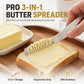 Professionelles 3-in-1-Buttermesser und Streichmesser aus Edelstahl 304