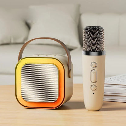 Mini-Karaoke-Maschine mit kabellosen Mikrofonen
