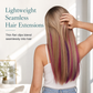 💇‍♀️ Farbige, glatte Clip-in-Haarteile | Schnell anzubringende, glatte Clip-in-Extensions – kein Kleber erforderlich