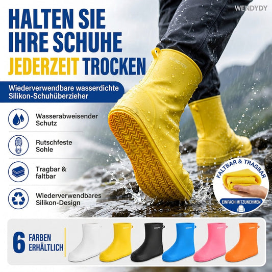 ⏰ Nur noch heute 50% Rabatt! 🥳 HEISSER SALE 2026 | Über 50.000 verkaufte Paare! Wiederverwendbare dicke Silikon-Schuhüberzieher, wasserdicht & strapazierfest, rutschfest, faltbar in 6 Farben für Regen, Garten und Ausflüge ✨