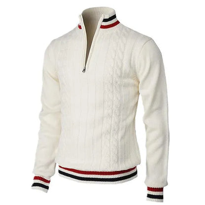 Lässiger, schmaler Pullover mit Reißverschluss für Herren